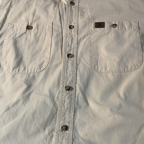 Men’s Wrangler Riggs Workwear tan shirt sleeve button up shirt. Size XL - Picture 3 of 7